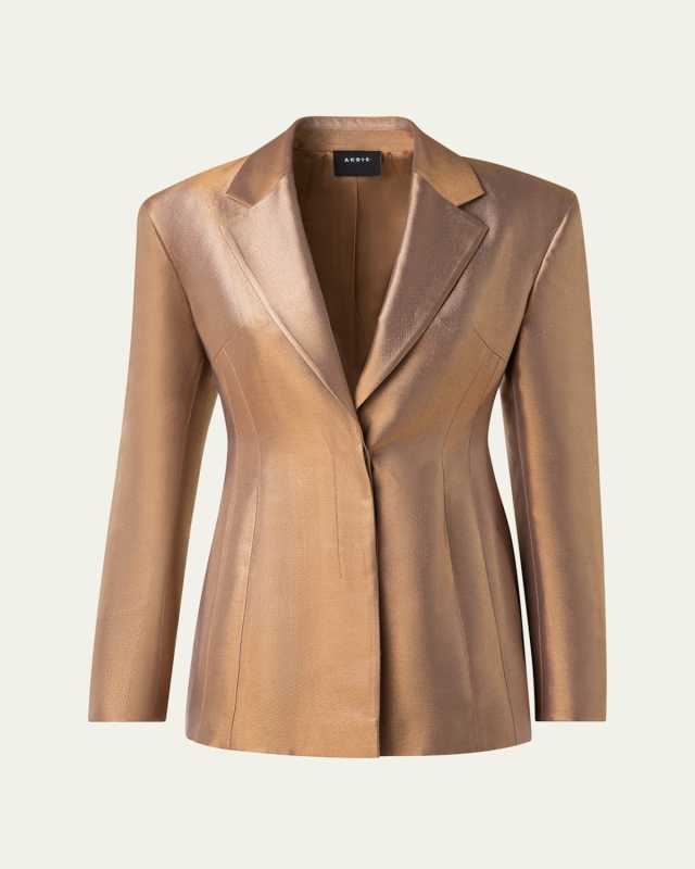 Walker Metallic Single-Breasted Jacket